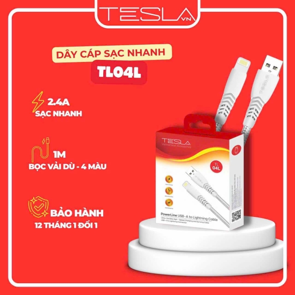 Cáp sạc  nhanh Tesla TL04L cho iphone