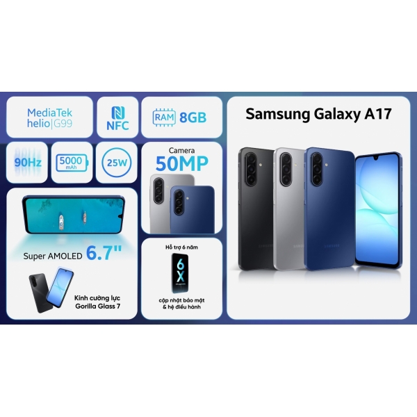 Samsung A17 LTE ram8/128G