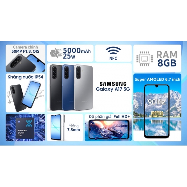 Điện thoại Samsung Galaxy A17 5G 8GB/256GB